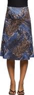 24seven Comfort Apparel Animal Print Knee Length Skirt