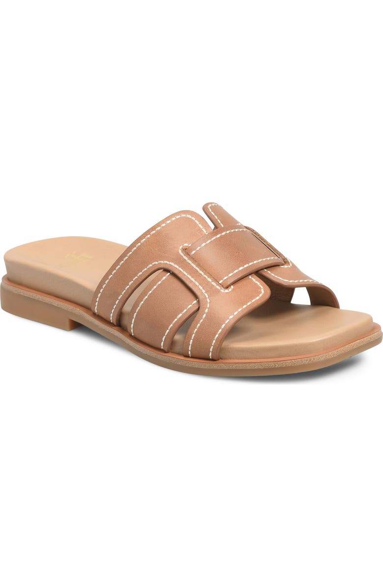 Söfft Rachel Slide Sandal, Main, color, Luggage