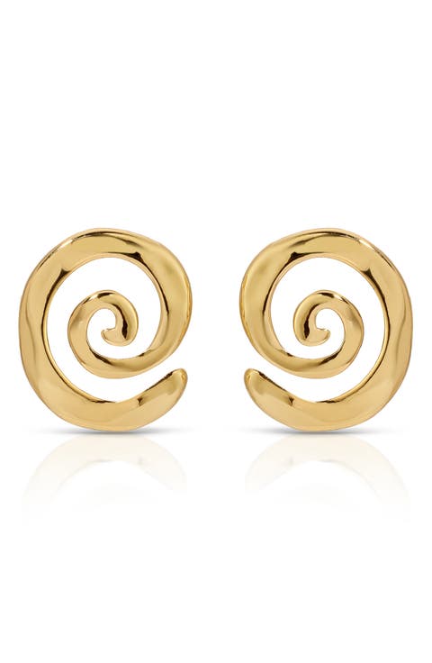 Aura Swirl Stud Earrings