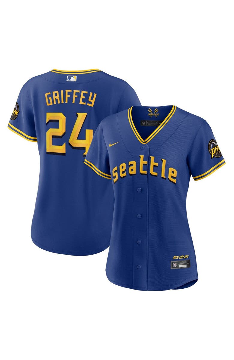 Nike Women's Nike Ken Griffey Jr. Royal Seattle Mariners 2023 City Connect Replica Player Jersey, Main, color, 
