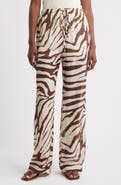 MANGO Koni Animal Print Wide Leg Pants