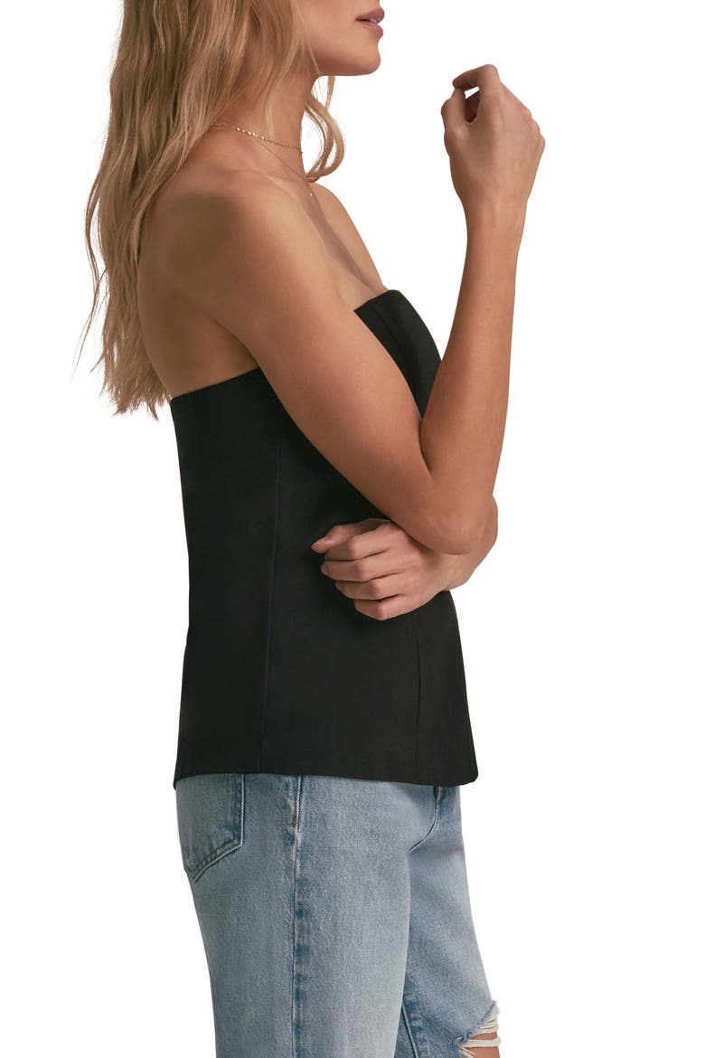 The Oliver Bustier Strapless Top, Alternate, color, BLACK