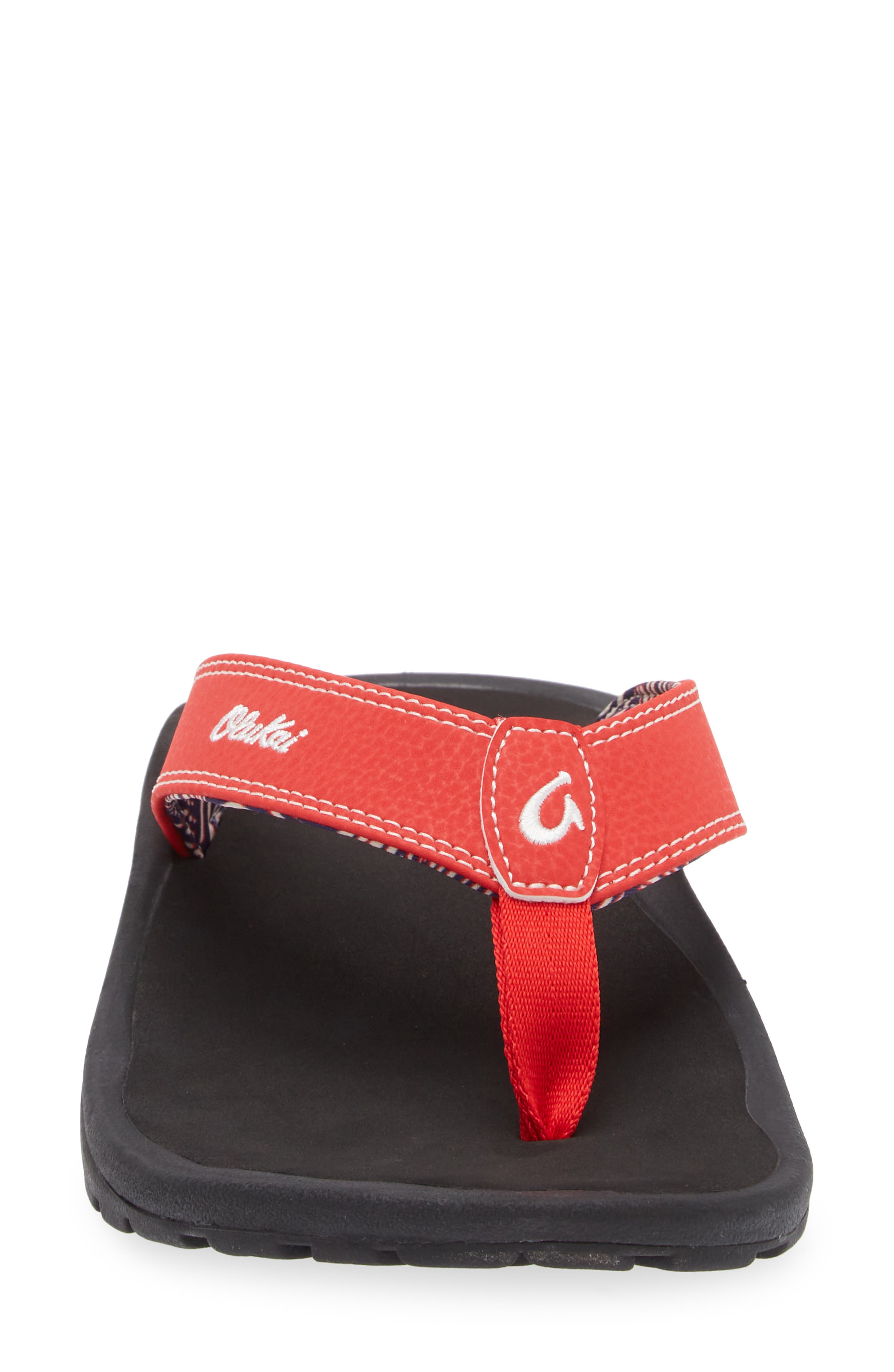 Ohana Flip Flop, Alternate, color, RED LAVA / BLACK