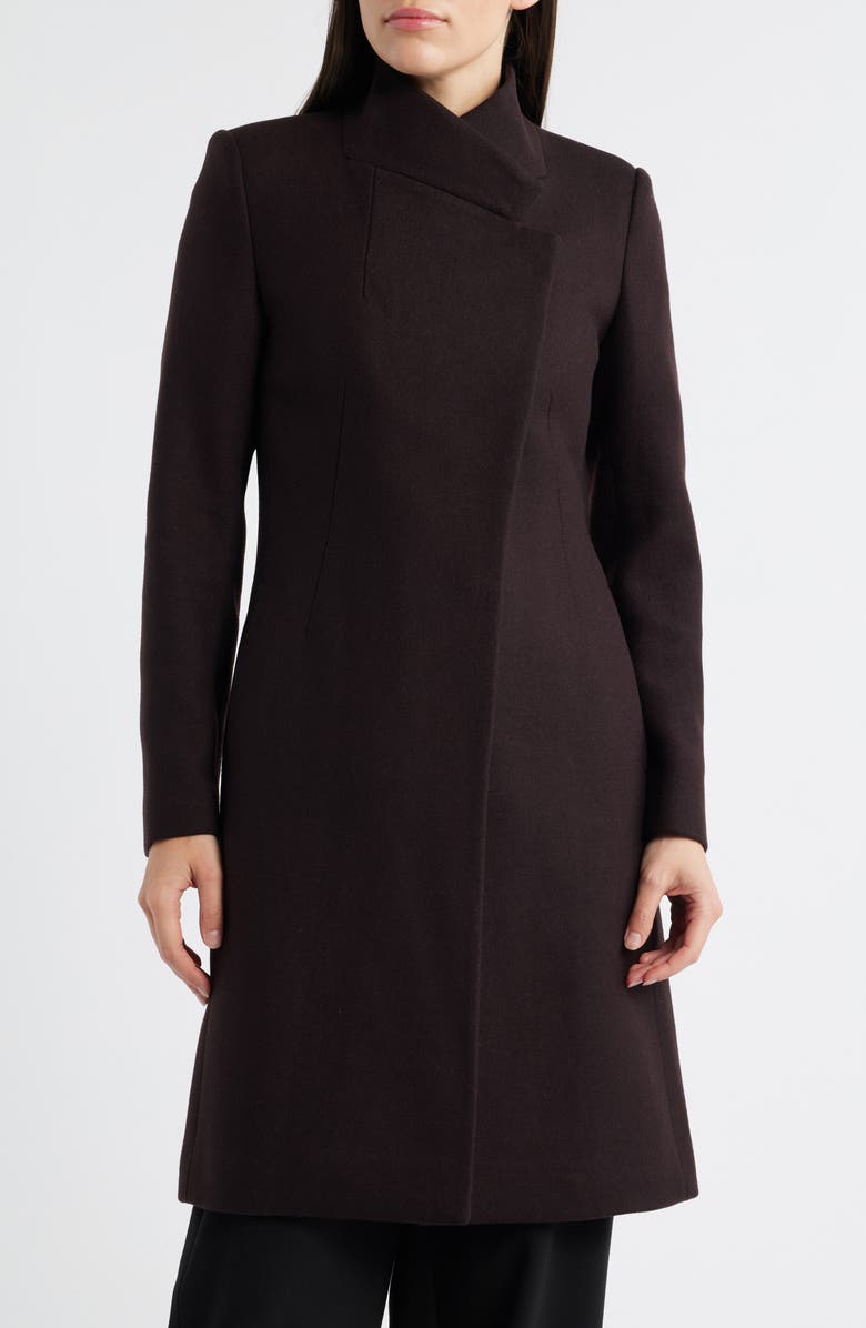 Reiss Max Wool Blend Coat, Main, color, Chocolate Brown