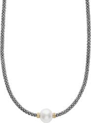 LAGOS Luna Pearl Station Collar Necklace