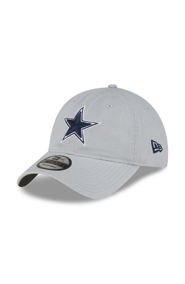 New Era Men's New Era Gray Dallas Cowboys Core Classic 2.0 9TWENTY Adjustable Hat, Main, color,