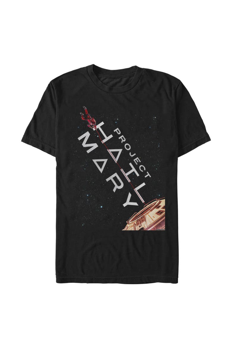 Men's Believe In The Space Short Sleeve Graphic T-Shirt, Main, color, Black