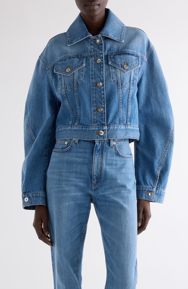 Givenchy Cocoon Denim Jacket, Main, color, Medium Blue