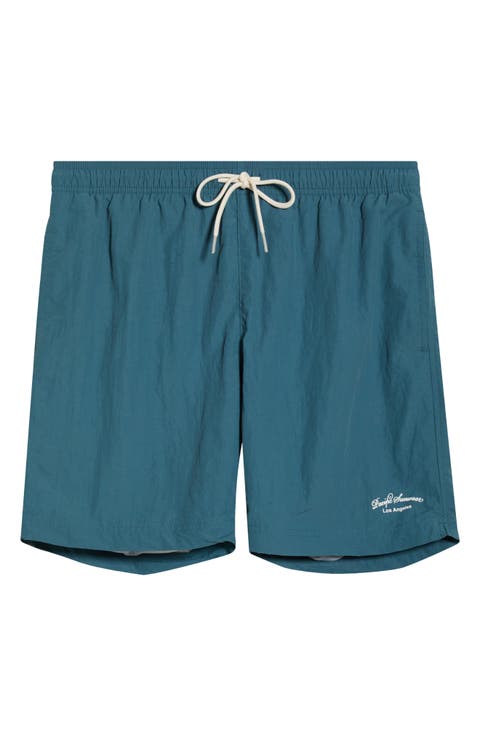 Collegiate Solid Swim Trunks