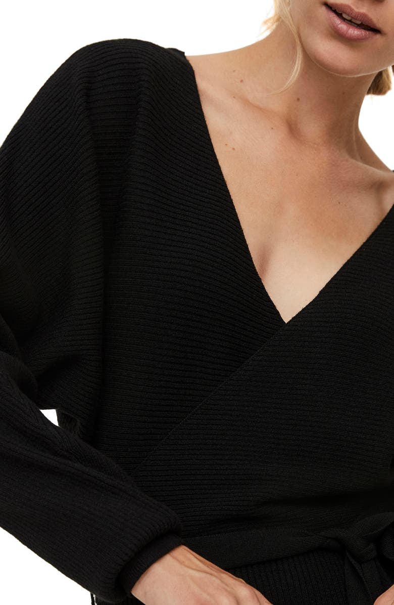 VERO MODA Tie Waist Long Sleeve Sweater Dress, Alternate, color,