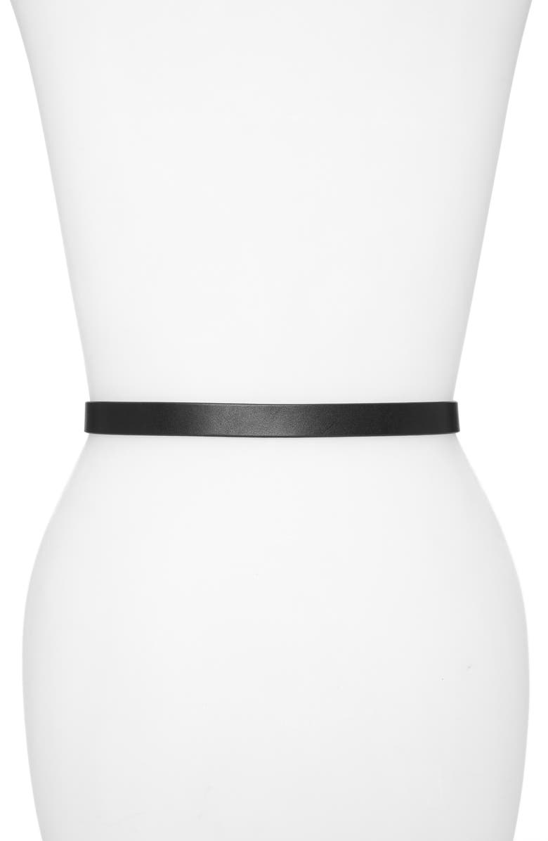 FRAME Petit Square Buckle Leather Belt, Alternate, color, 