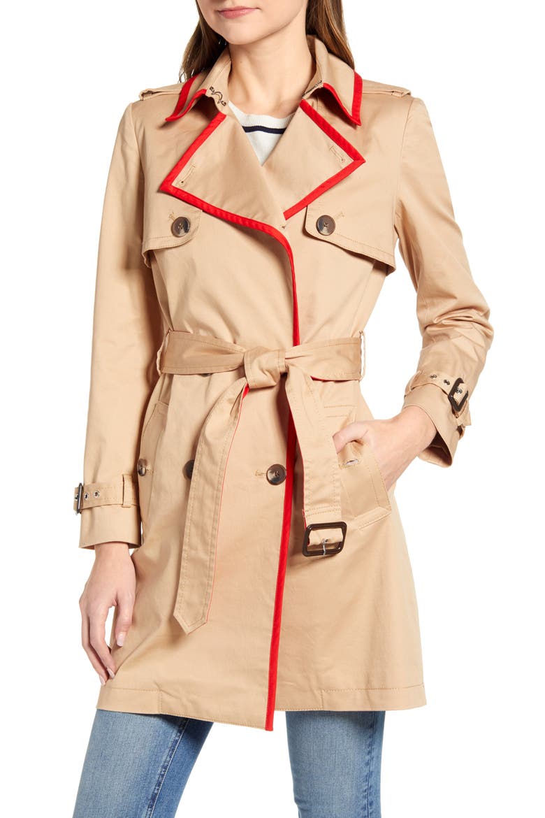 Classic Stretch Cotton Trench Coat, Alternate, color, CANVAS SAIL