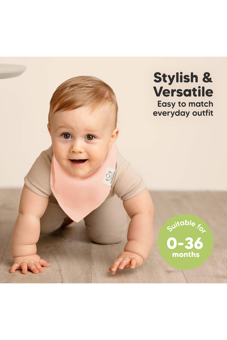 8-Pack Organic Bandana Bibs, Alternate, color, Dew
