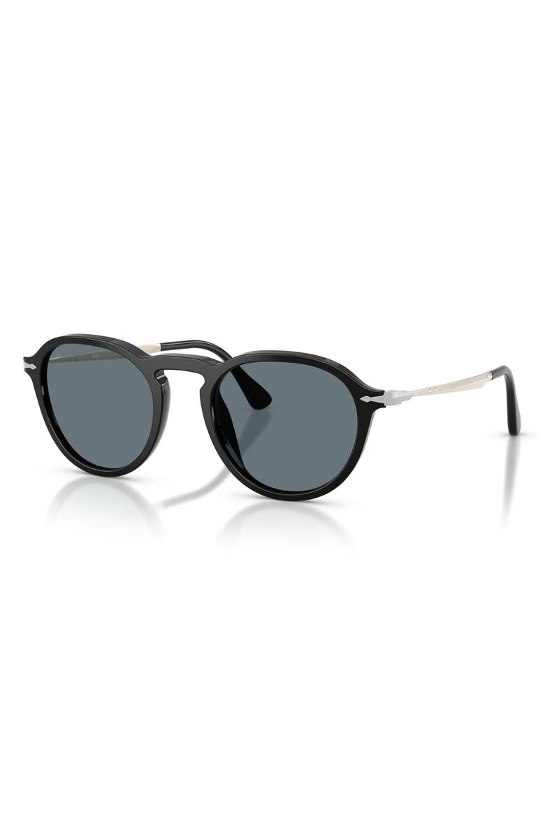Persol 51mm Polarized Phantos Sunglasses, Alternate, color, Black / Polar Dark Grey