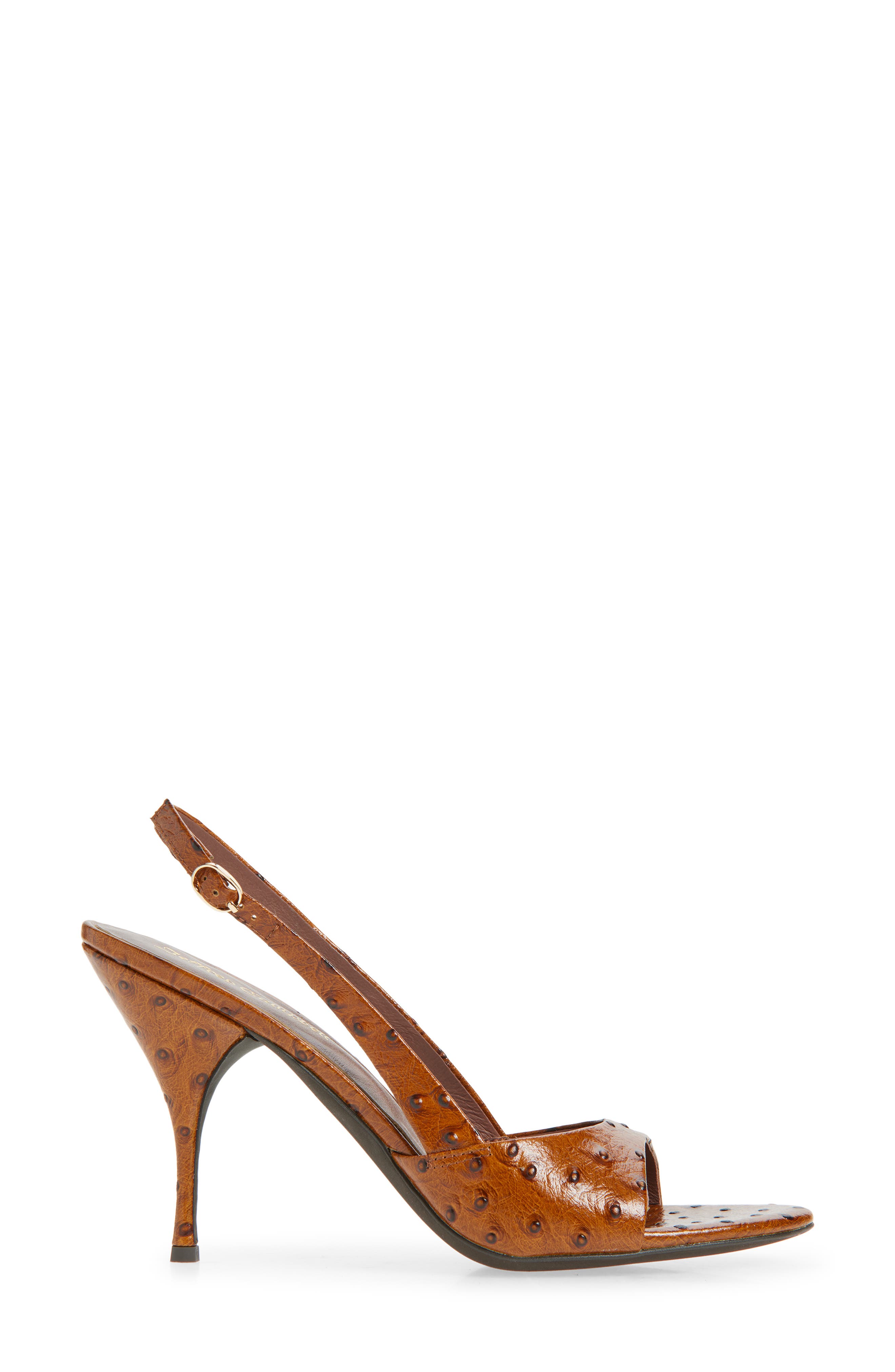 Jeffrey Campbell Triomphe Slingback Sandal, Alternate, color, Light Brown Ostrich