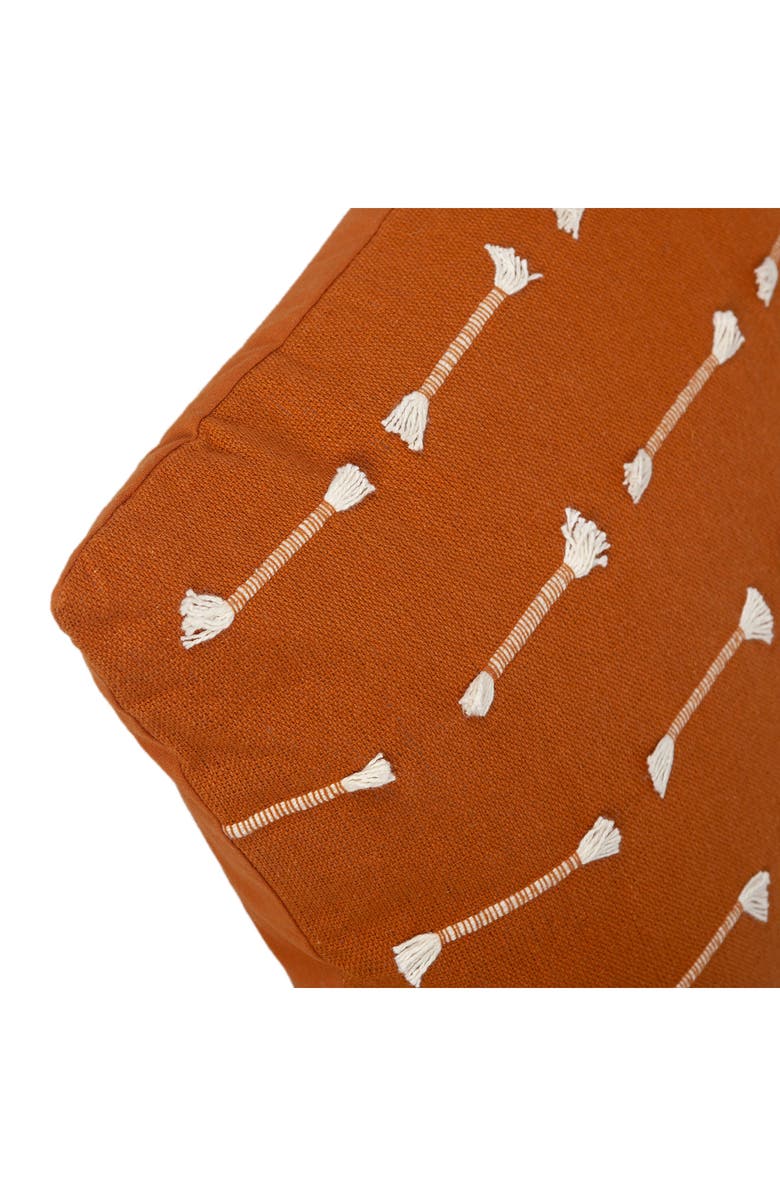 PARKLAND COLLECTION Fringe Accent Cotton Pillow, Alternate, color, Brown