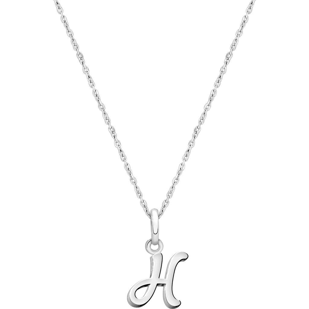Tiny Blessings Sterling Silver Initial 12-14" Necklace In Metallic