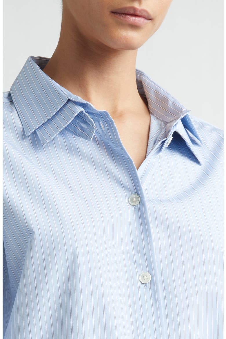 Double Collar Stripe Shirt, Alternate, color, BLUE STRIPE