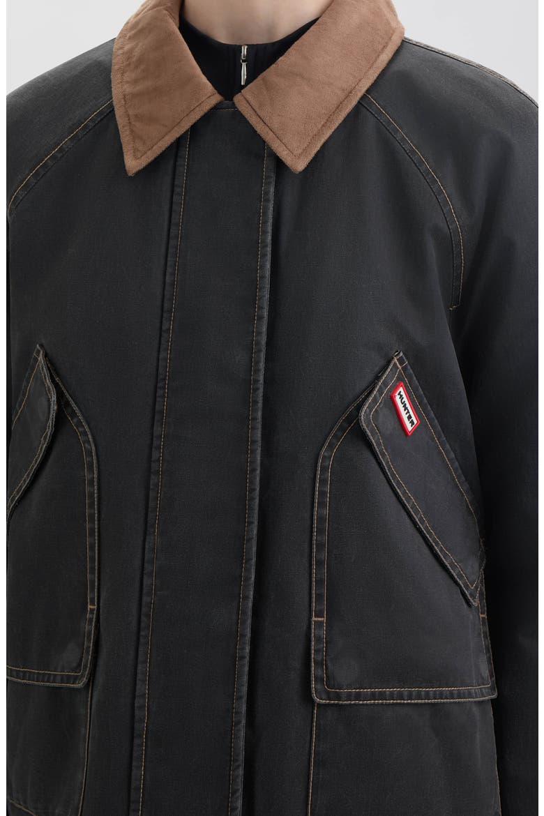 Bex Washed Wax Hunting Jacket, Alternate, color, BLACK