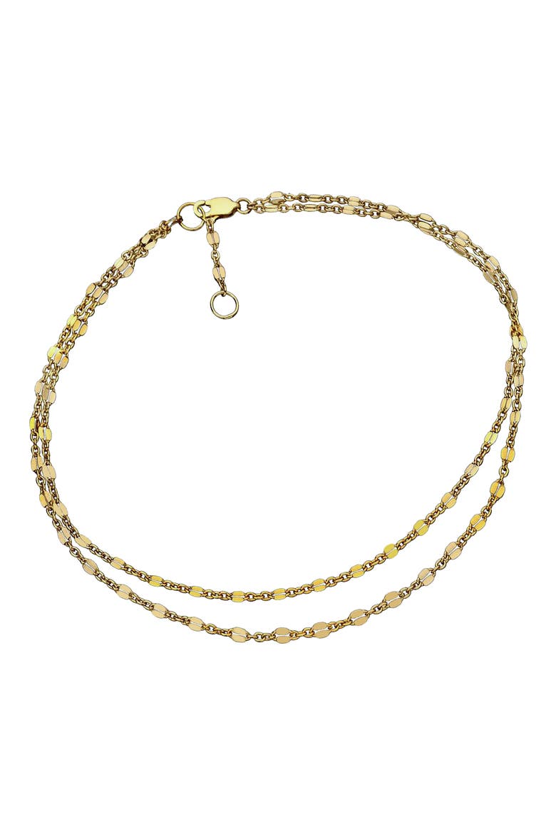 Charlene Layered Anklet, Main, color, YELLOW GOLD