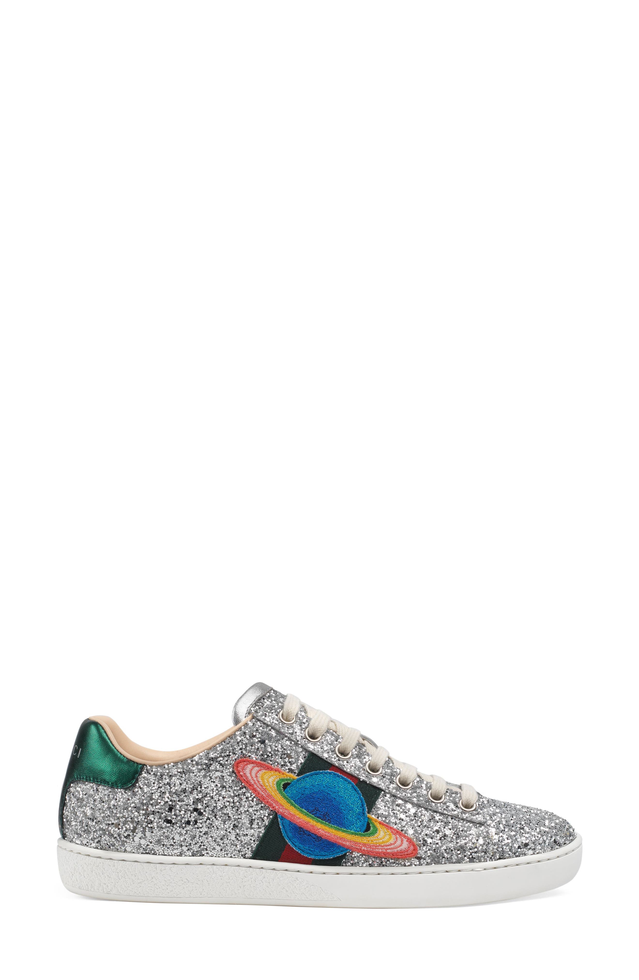 Gucci New Ace Low Top Sneaker, Alternate, color, 