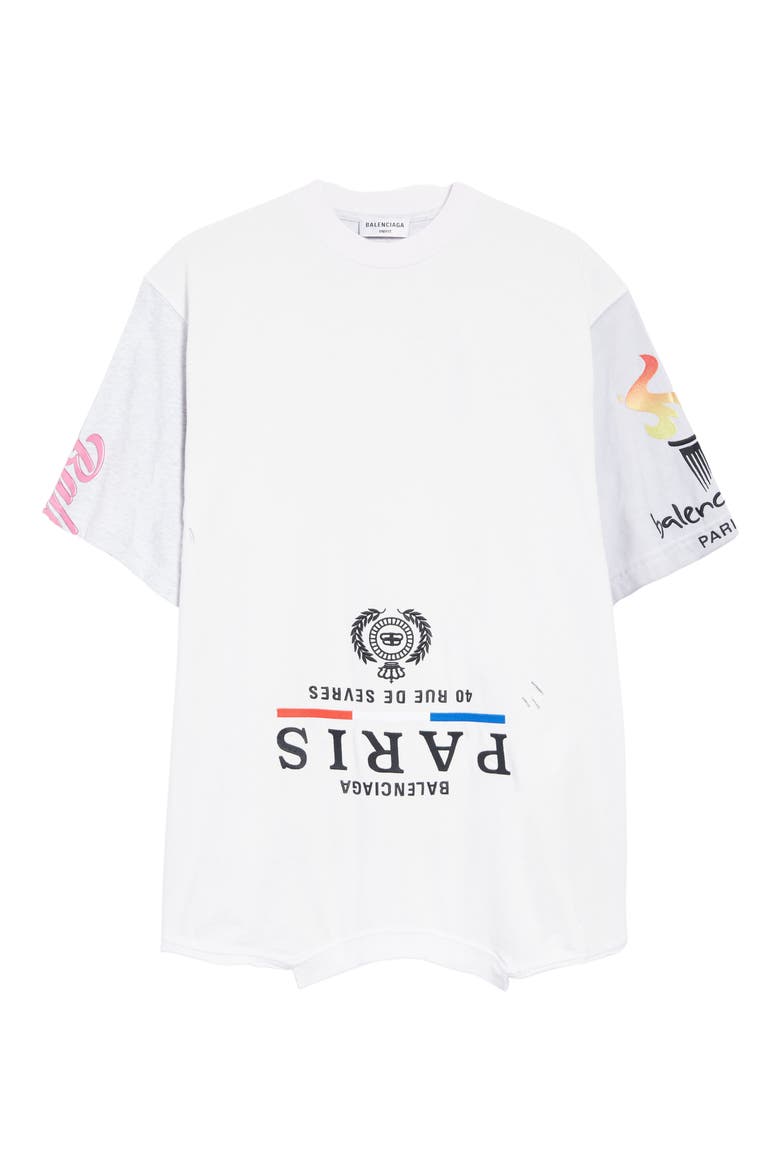 Balenciaga Speed Hunters Oversize Upside Down Graphic Tee (Women