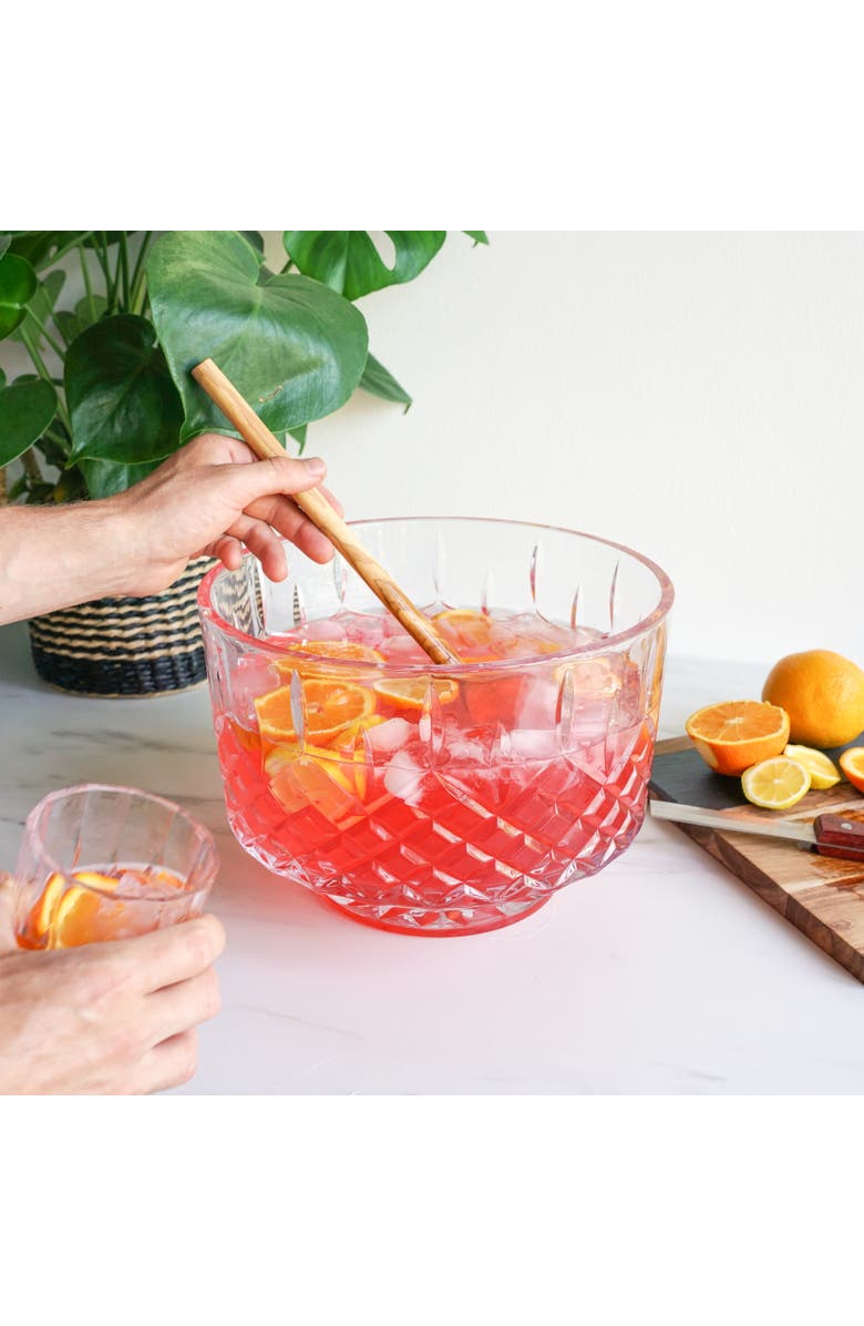 Viski Admiral Crystal Punch Bowl, Alternate, color, Clear
