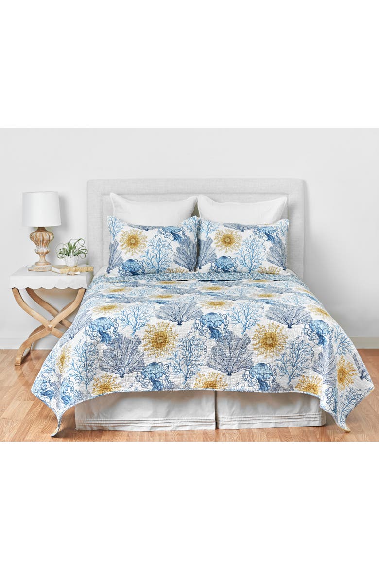 Monterey Mist Bedspread, Alternate, color, Blue