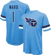Majestic Threads Men's Majestic Threads Cam Ward Light Blue Tennessee Titans 2025 NFL Draft First Round Pick Oversized T-Shirt