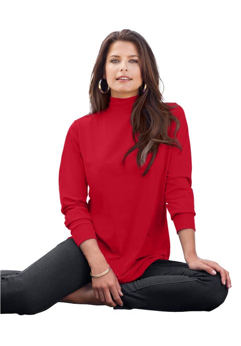 Long Sleeve Mockneck Ultimate Tee (Plus)