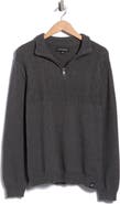 Lucky Brand Cable Mock Neck Quarter Zip Sweater