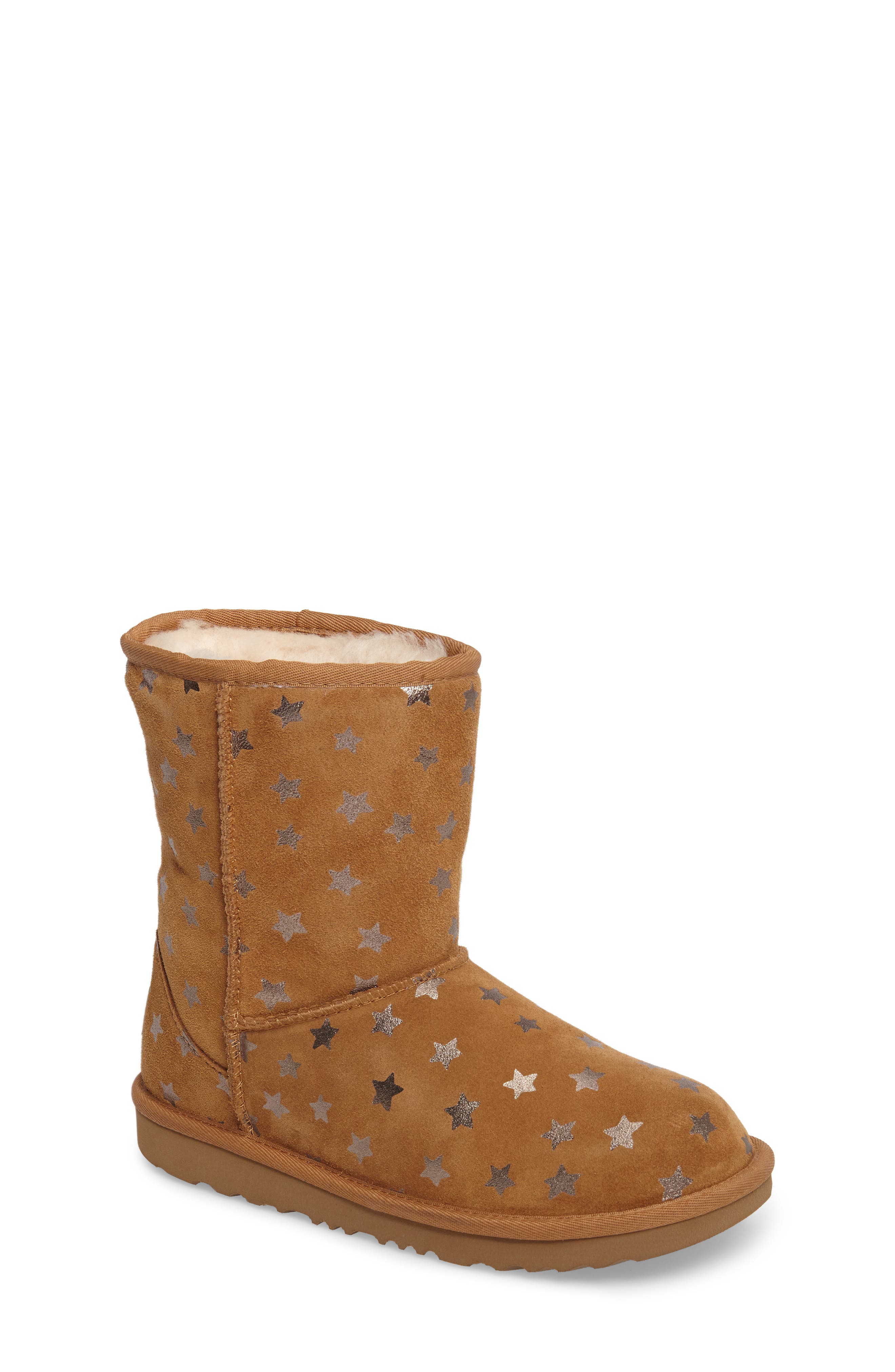 Classic Short II Water Resistant Stars Boot, Main, color, CHESTNUT