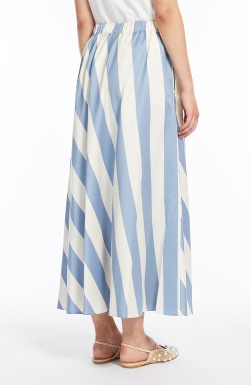 Weekend Max Mara Elastic Waist Skirt In Avio