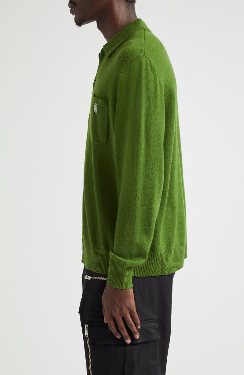 Undercover Lamb Patch Wool & Cashmere Cardigan, Alternate, color, 