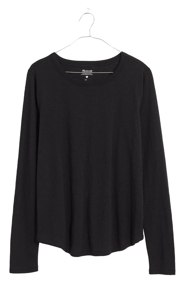 Madewell Whisper Cotton Rib Crewneck Long Sleeve T-Shirt, Alternate, color,