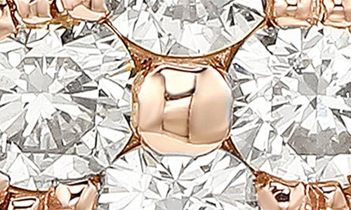 Suzy Levian Diamonds 14k Rose Gold Diamond Stud Earrings In Rose