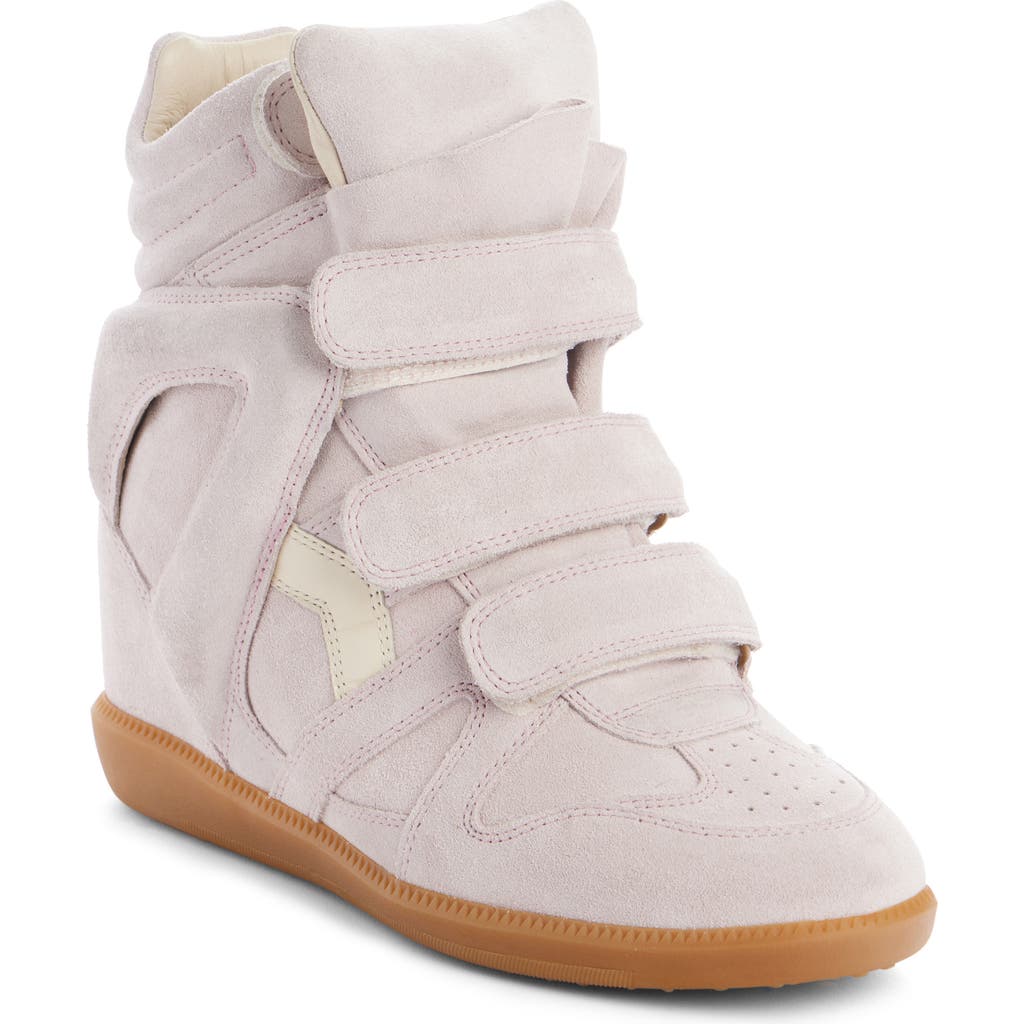 Isabel Marant Bekett Hidden Wedge High Top Sneaker In Pale Pink