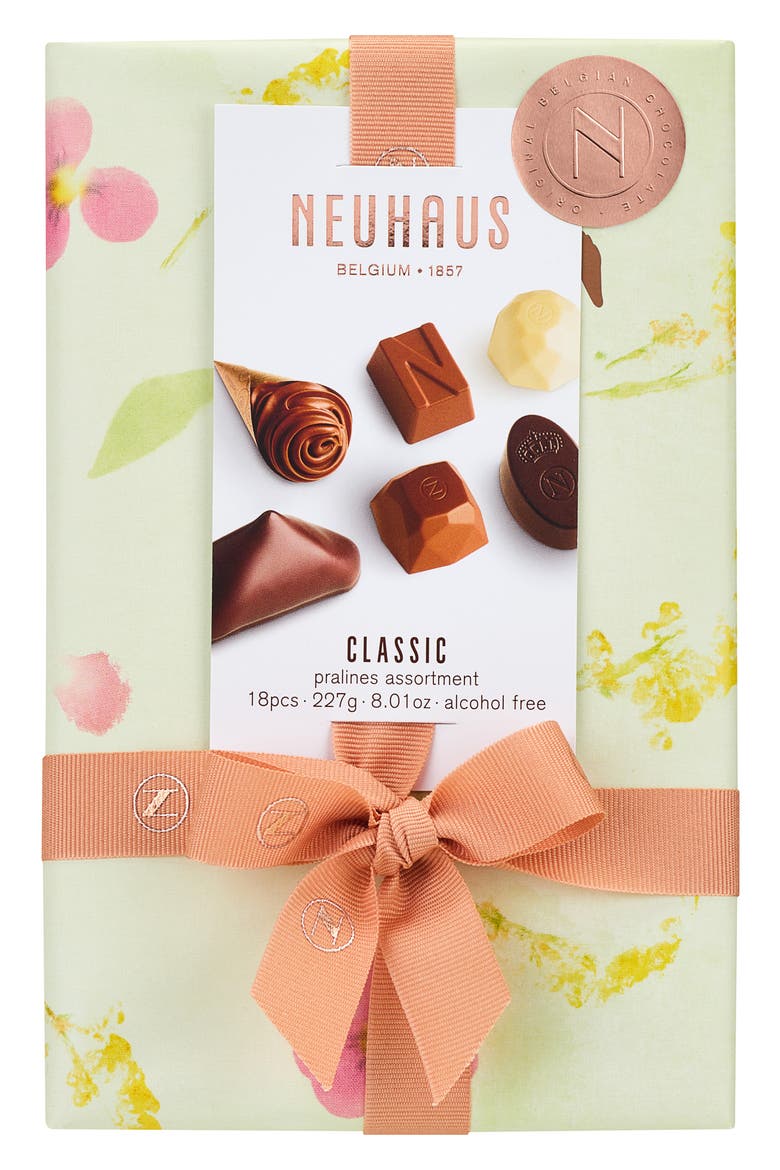 Spring 18-Piece Classic Praline Assortment Ballotin, Main, color, CHOCOLATE