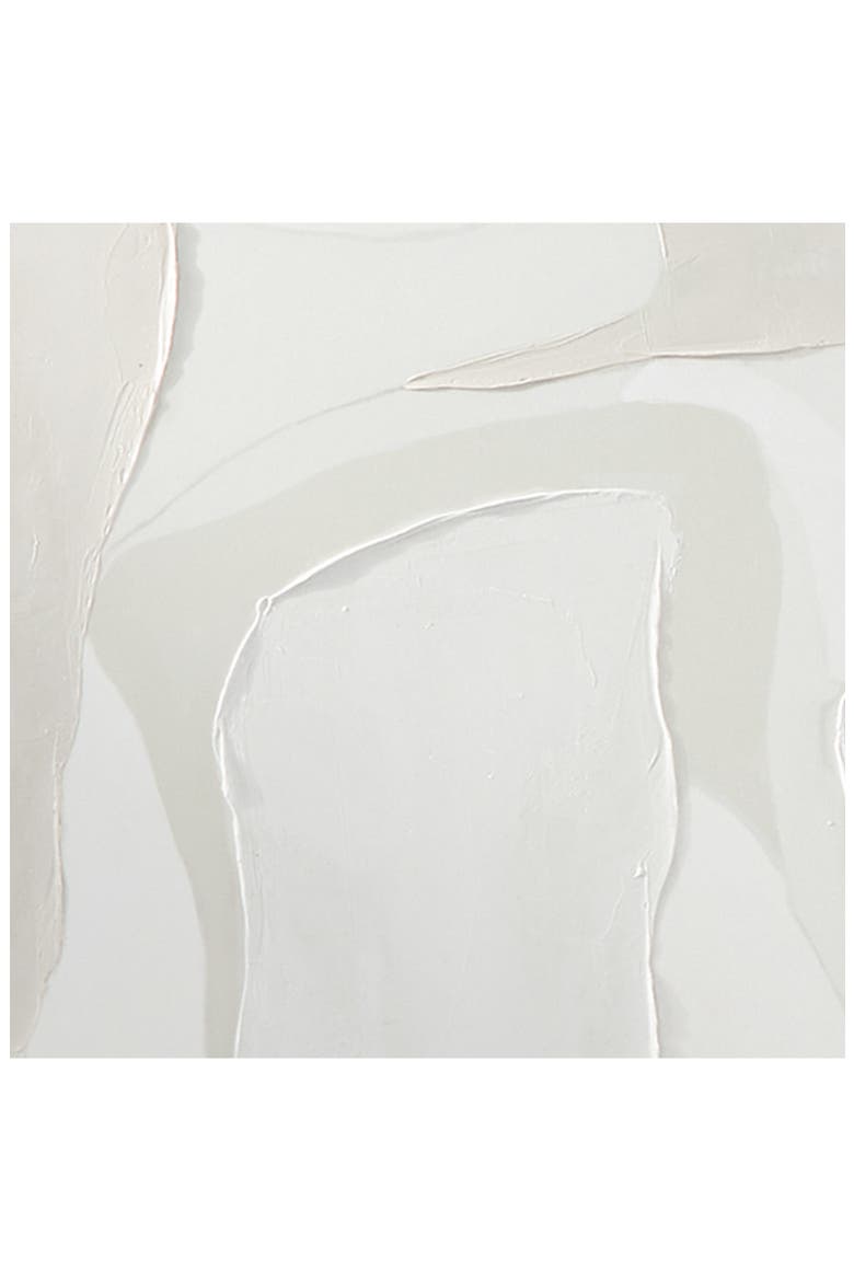 White Abstract Canvas Framed Wall Art, Alternate, color, WHITE