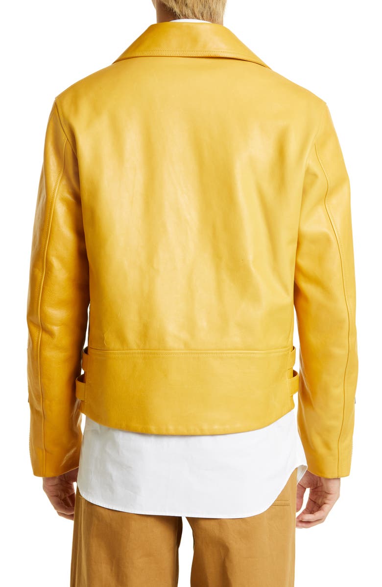 Jil Sander Leather Biker Jacket, Alternate, color,
