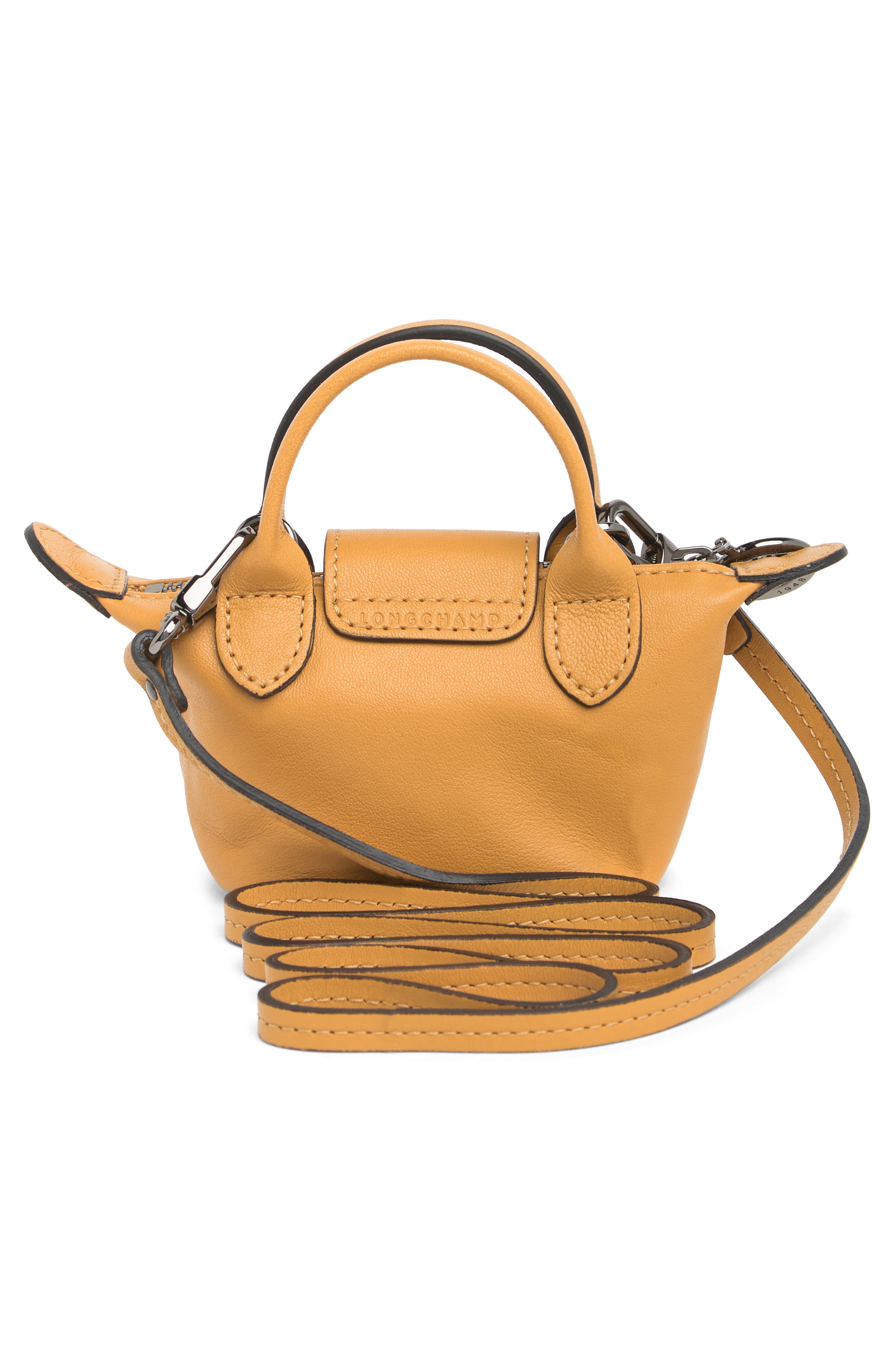 Longchamp Le Pliage Cuir Nano Crossbody Bag, Alternate, color, 