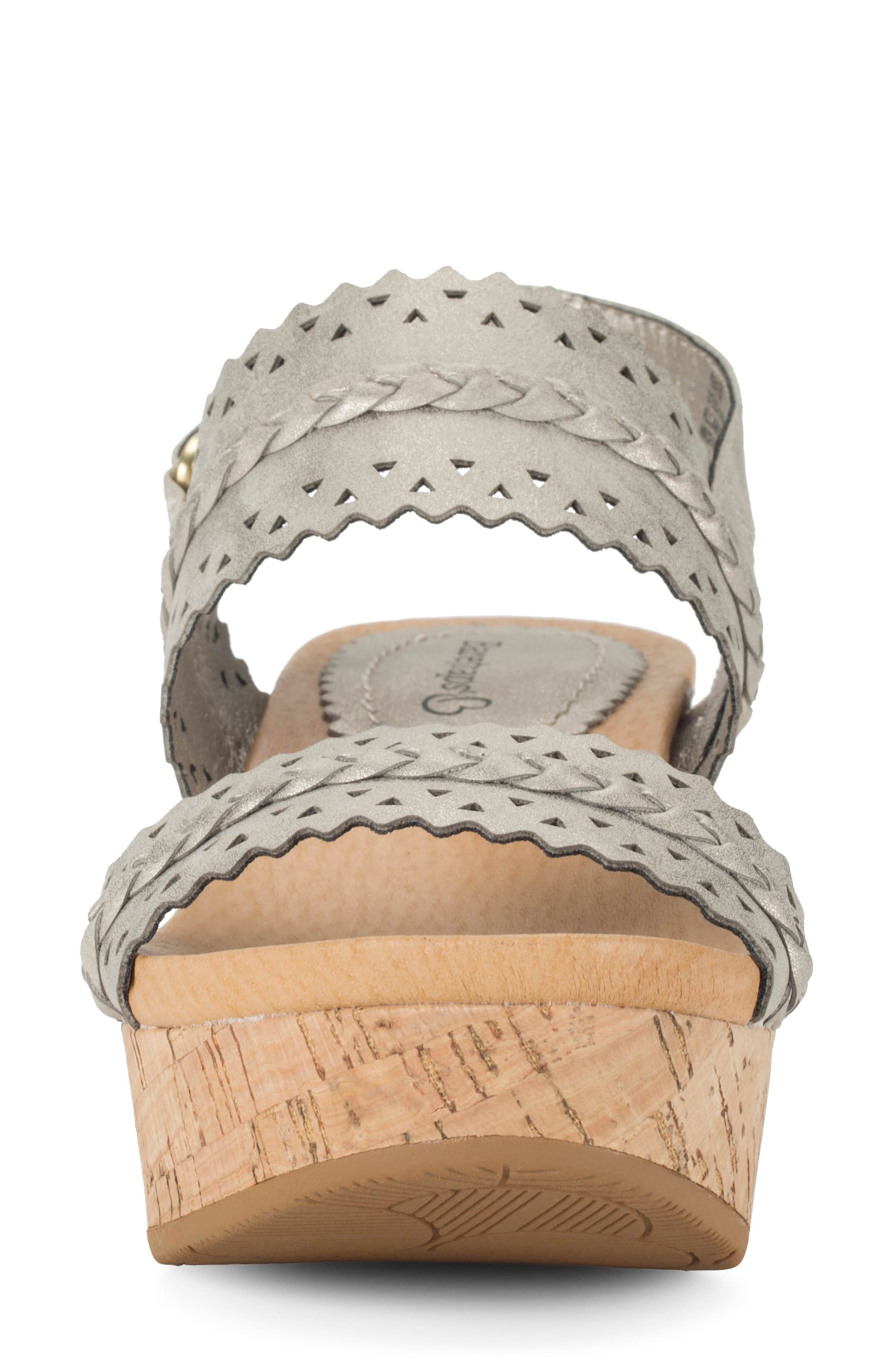 BARETRAPS Rene Slingback Platform Wedge Sandal, Alternate, color, Champagne