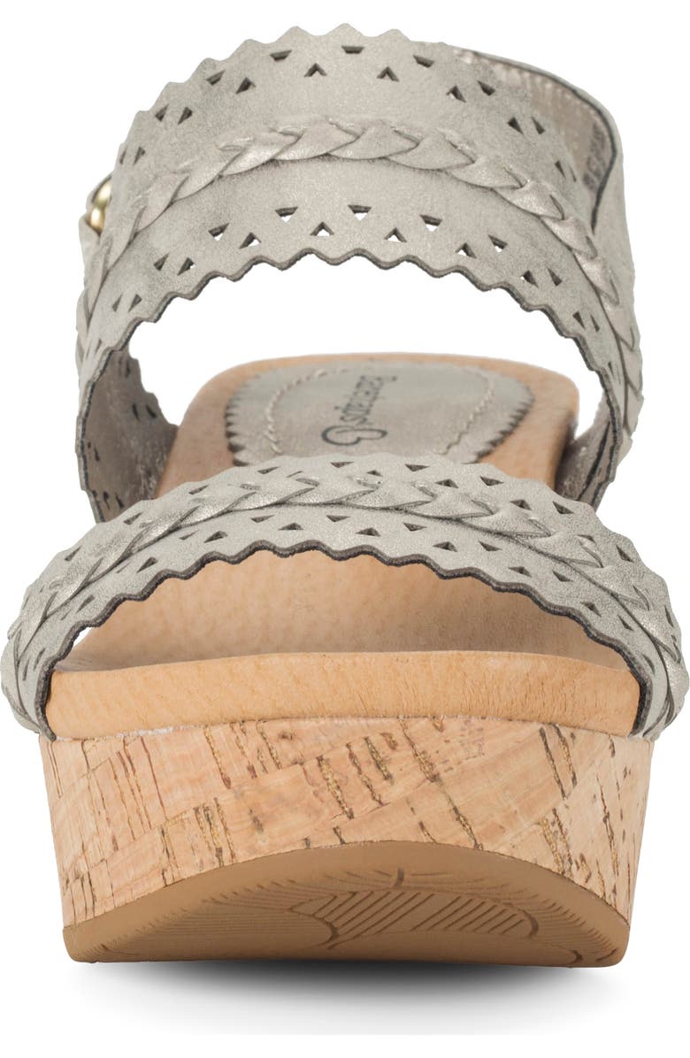 BARETRAPS Rene Slingback Platform Wedge Sandal, Alternate, color, Champagne