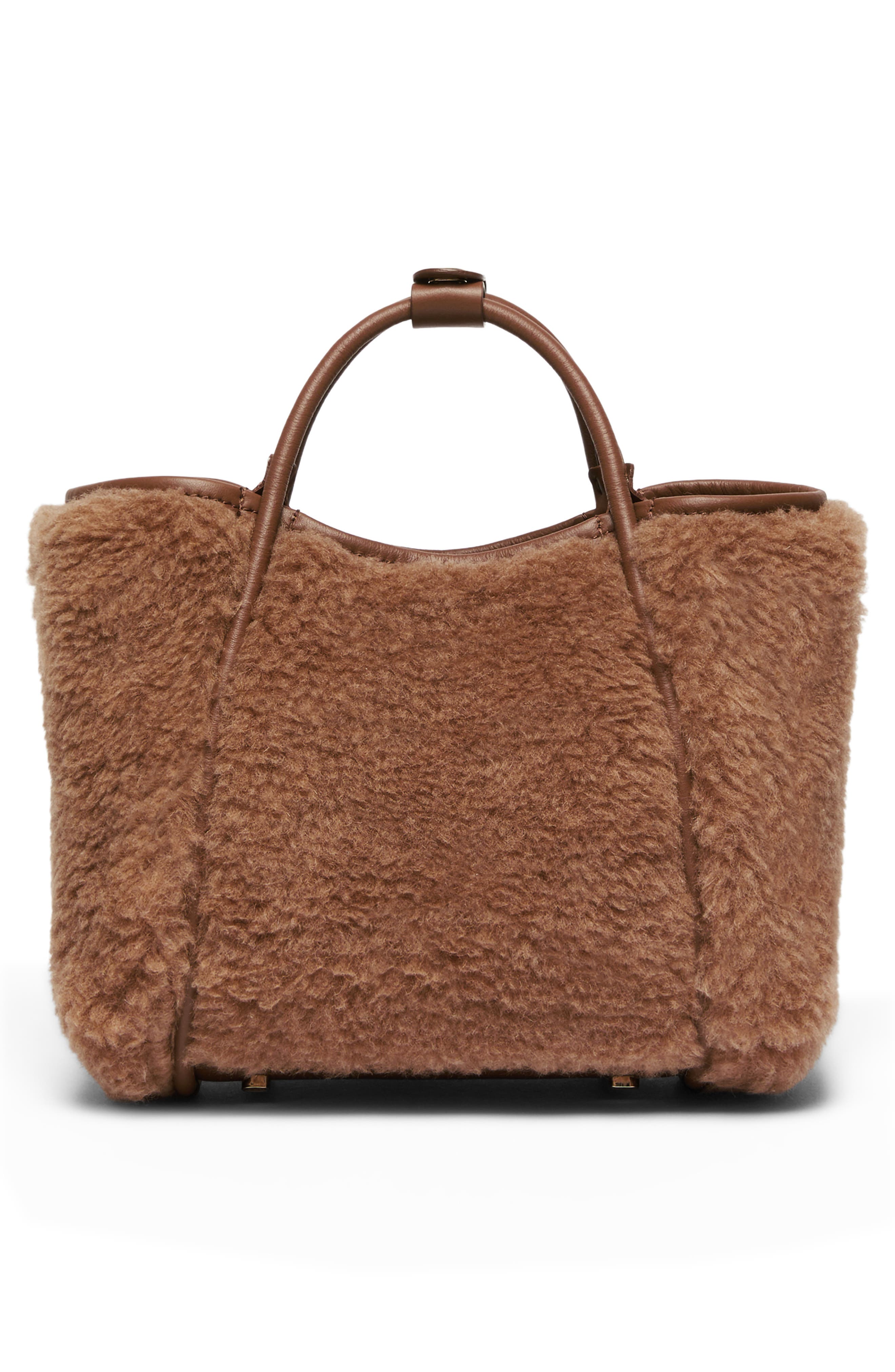 XS Marine Camel Hair & Silk Tote, Alternate, color, CAMEL