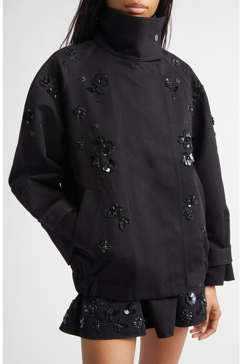 Journey Short Trench Coat, Alternate, color, BLACK