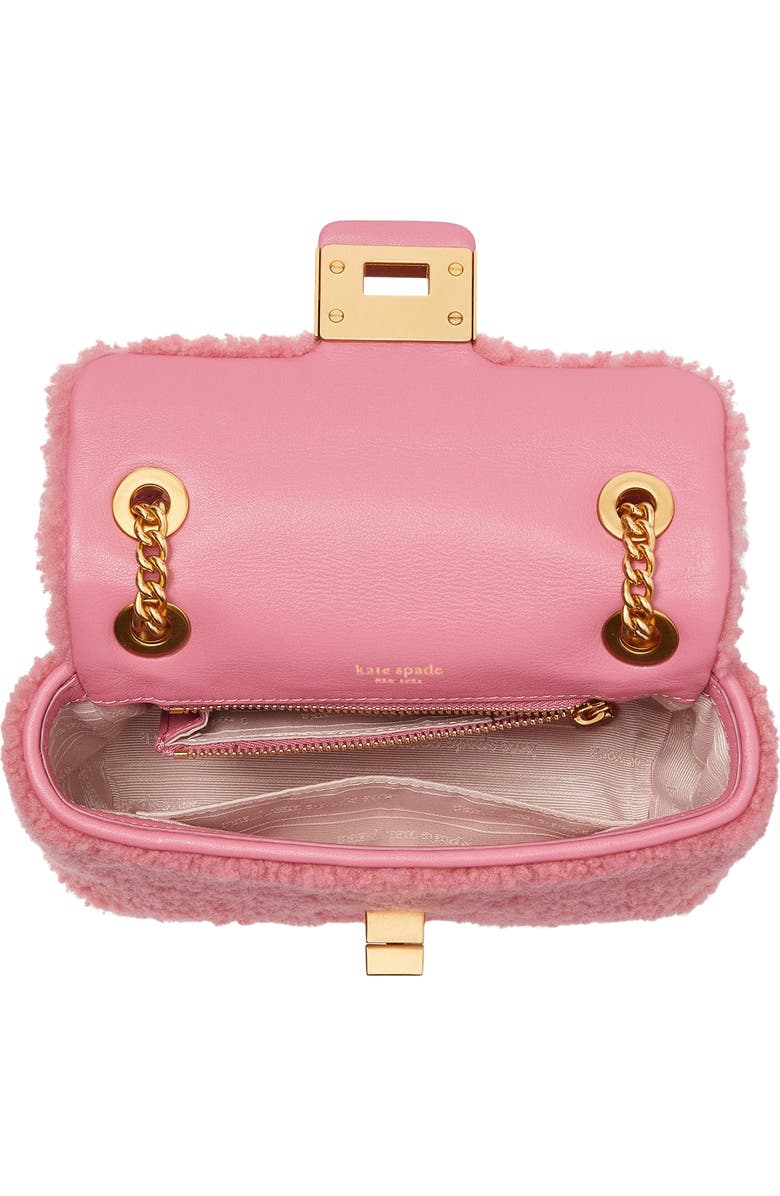 Kate Spade New York small evelyn faux shearling shoulder bag, Alternate, color,
