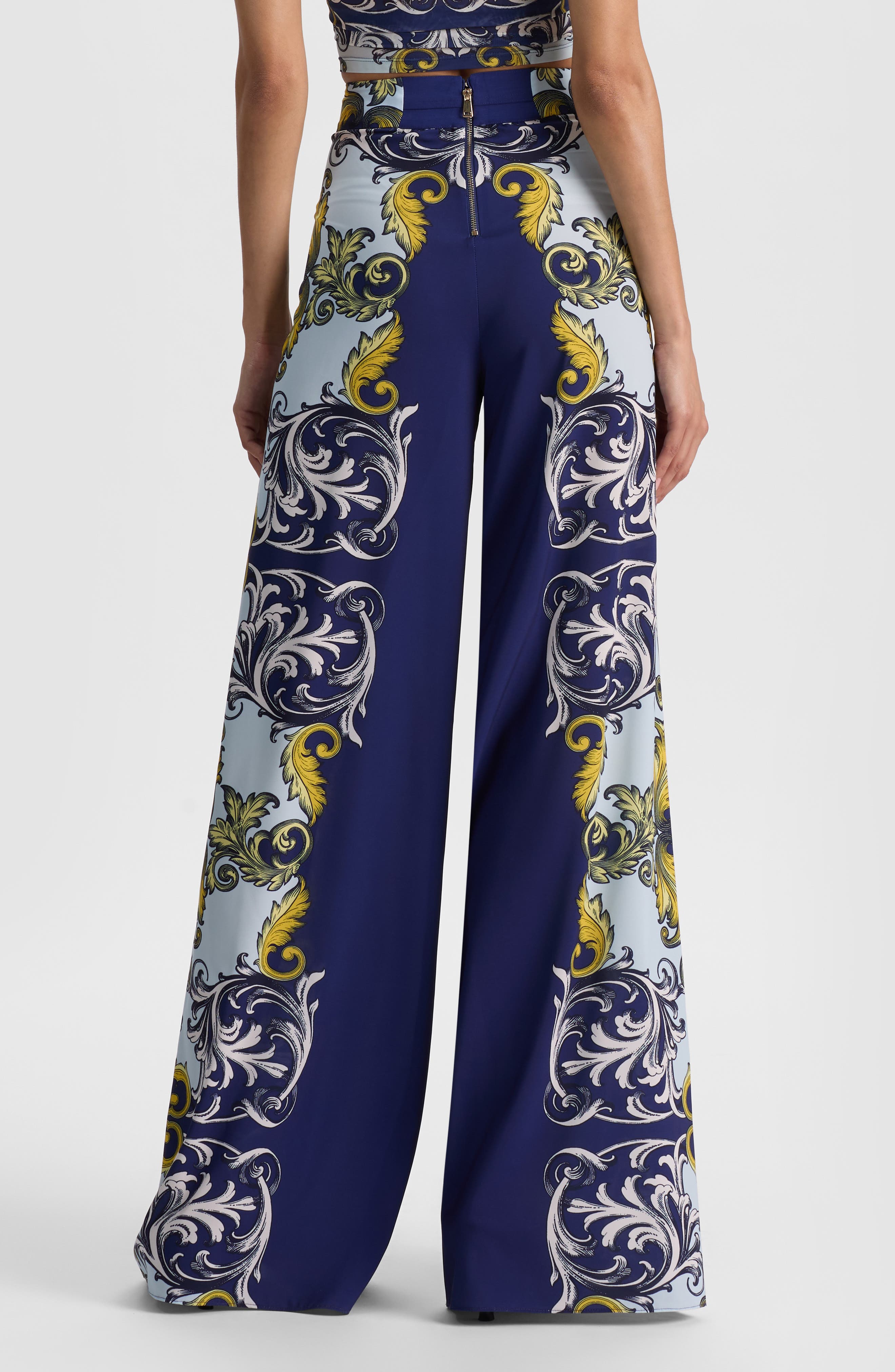 Athena Scarf Print Wide Leg Pants (Women) | Nordstrom