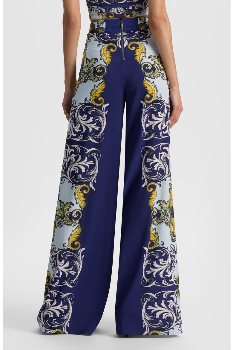 Athena Scarf Print Wide Leg Pants, Alternate, color, ANTIQUE SCROLL
