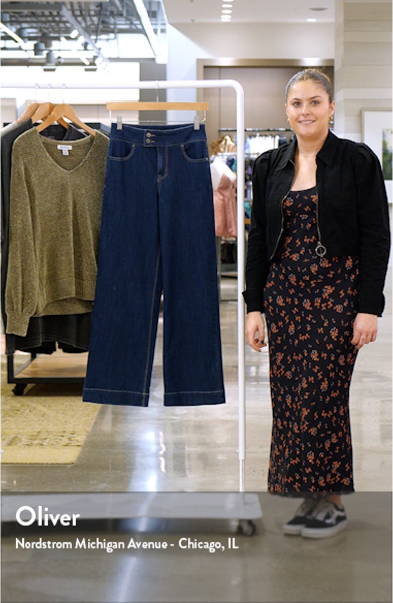 Two-Button High Waist Wide Leg Jeans, sales video thumbnail