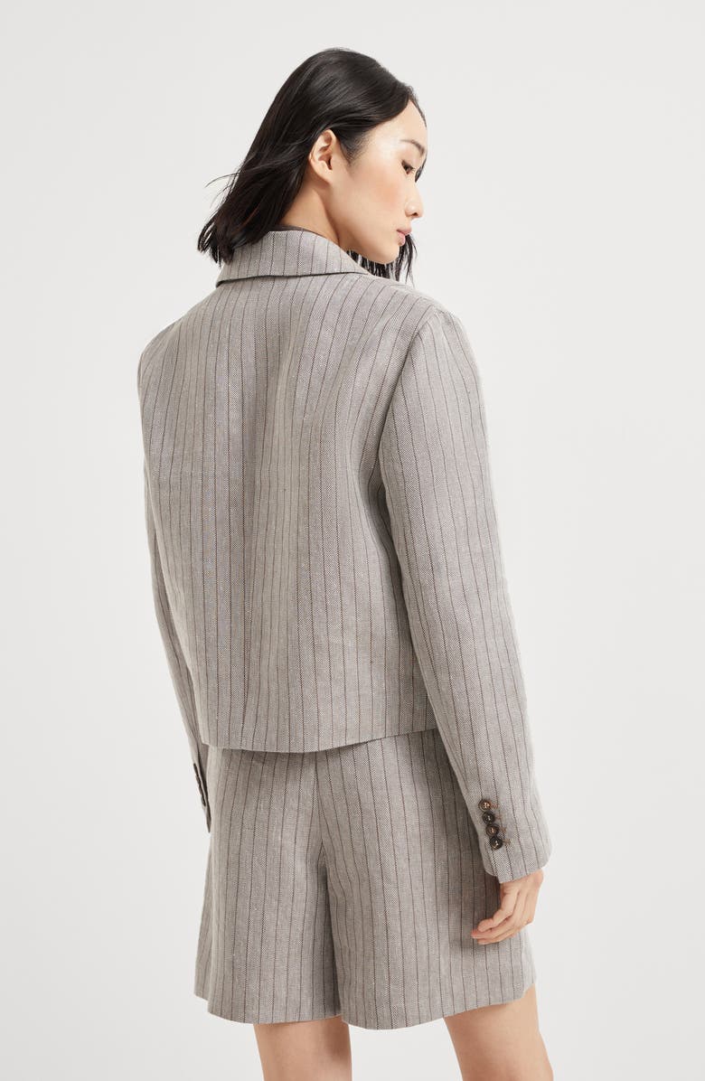 Brunello Cucinelli Cropped blazer with monili, Alternate, color, 